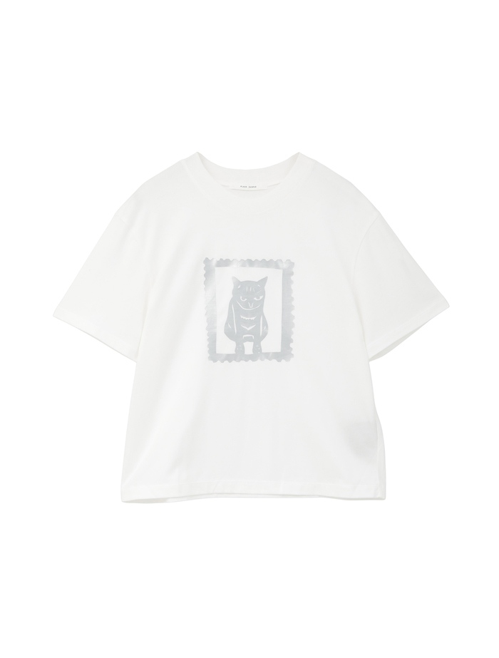 キャットプリントTシャツ 詳細画像 ホワイトC 1