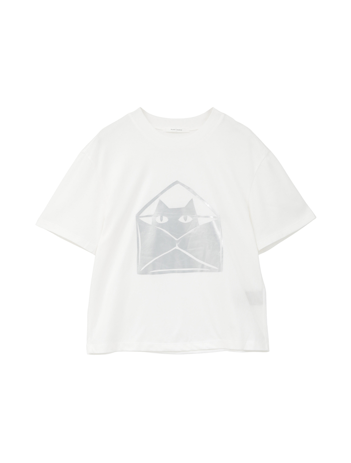 キャットプリントTシャツ 詳細画像 ホワイトD 1