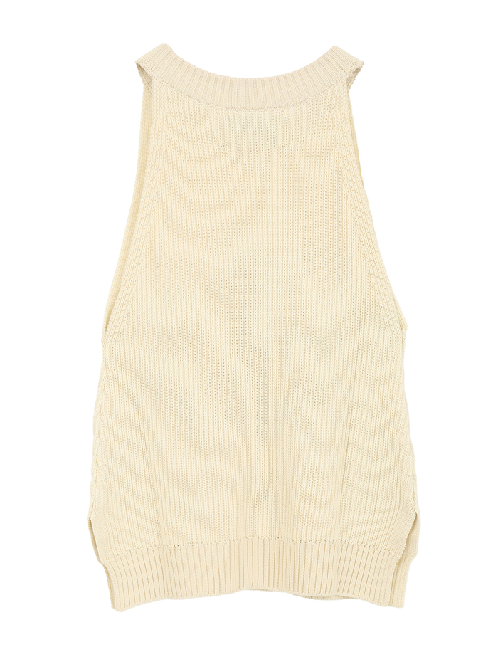 【Mii/ミー】セーター/PRINTED HAND EMBROIDERED SLEEVELESS SWEATER 詳細画像 オフホワイト 2