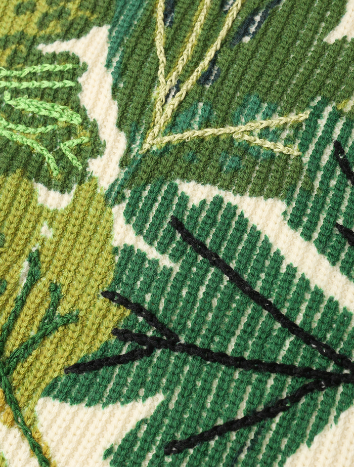 【Mii/ミー】セーター/PRINTED HAND EMBROIDERED SLEEVELESS SWEATER 詳細画像 オフホワイト 5