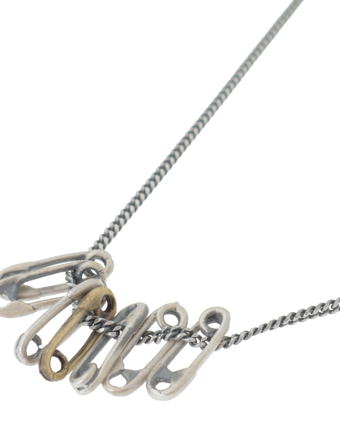 【MC Mathias Chaize/マティアス・シェーズ】ネックレス/NK-157 NECKLACE SILVER CHAINS WITH PINS 詳細画像 ブロンズ 5