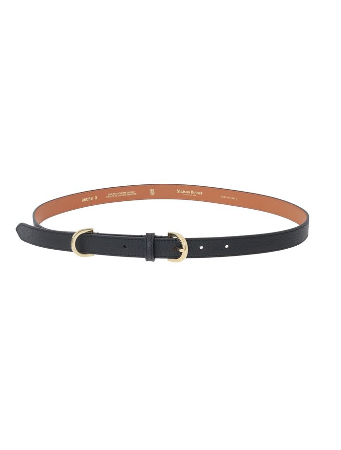 【MAISON BOINET/メゾンボワネ】ベルト/Mathide - 20mm Buckle: Gold 詳細画像 ブラック 1