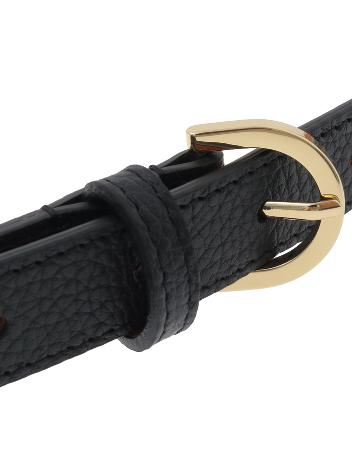 【MAISON BOINET/メゾンボワネ】ベルト/Mathide - 20mm Buckle: Gold 詳細画像 ブラック 3