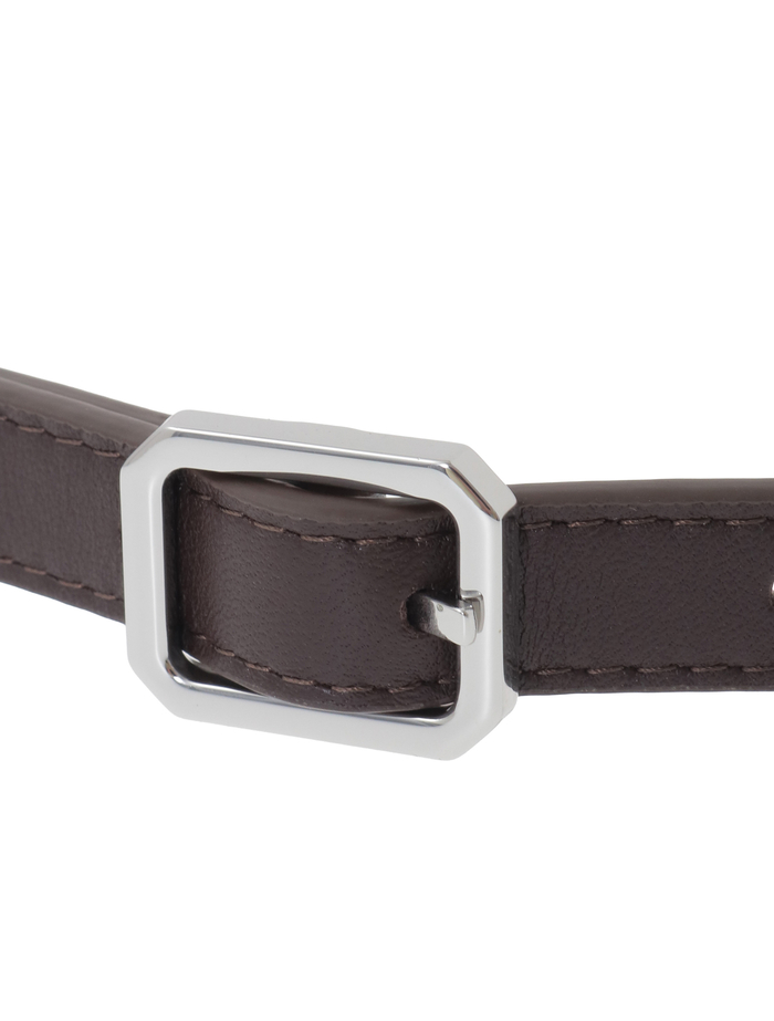 【MAISON BOINET/メゾンボワネ】ベルト/Nina - 15mm Buckle: Silver 詳細画像 ブラウン 4