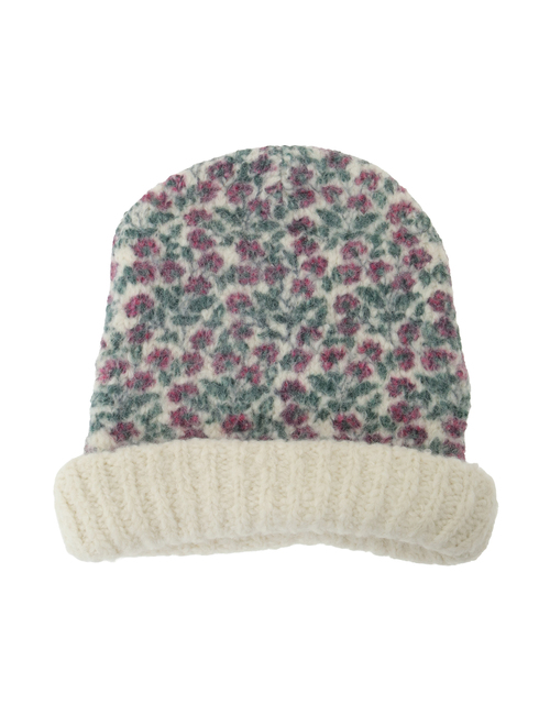 【Mii/ミー】帽子/KNITTED BLOCK PRINTED BONNET