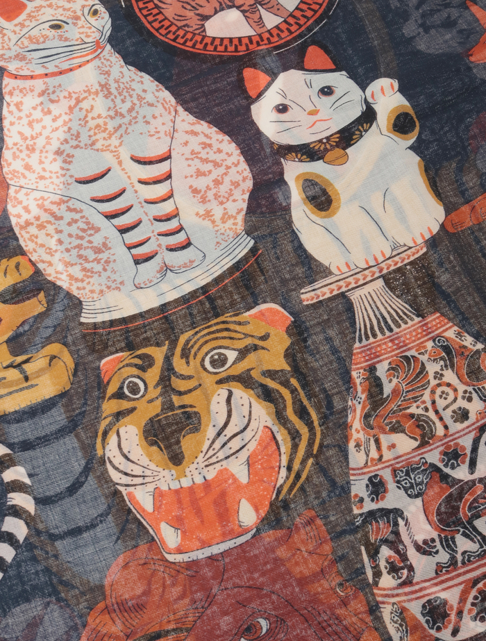 【INOUI EDITIONS/イヌイエディション】ストール/SCARF 70 COLLECTIONNEUR 詳細画像 ブルー 6
