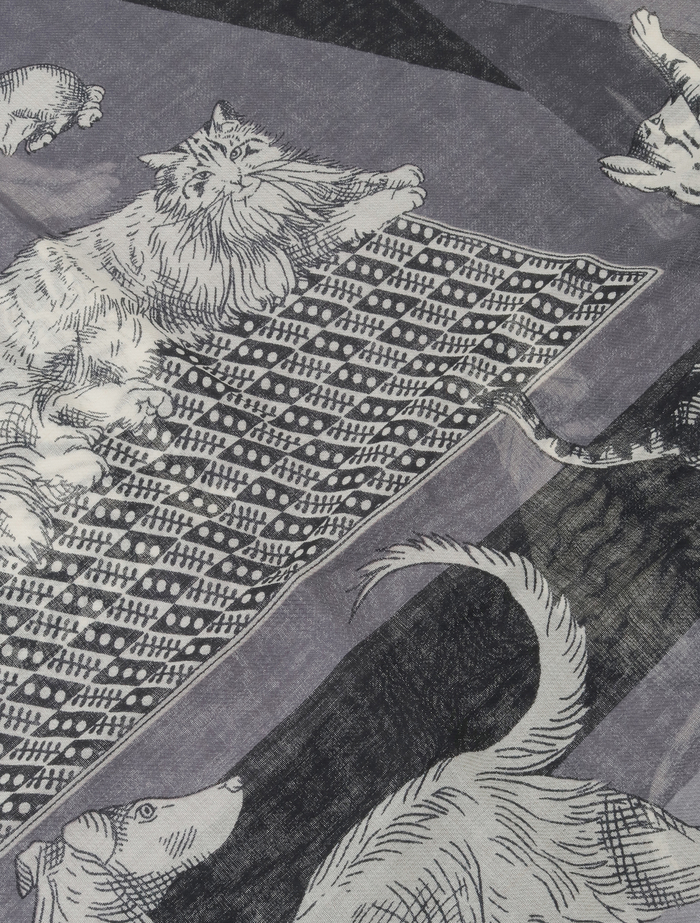 【INOUI EDITIONS/イヌイエディション】ストール/SCARF 70 LES CHERIS 詳細画像 ブラック 5