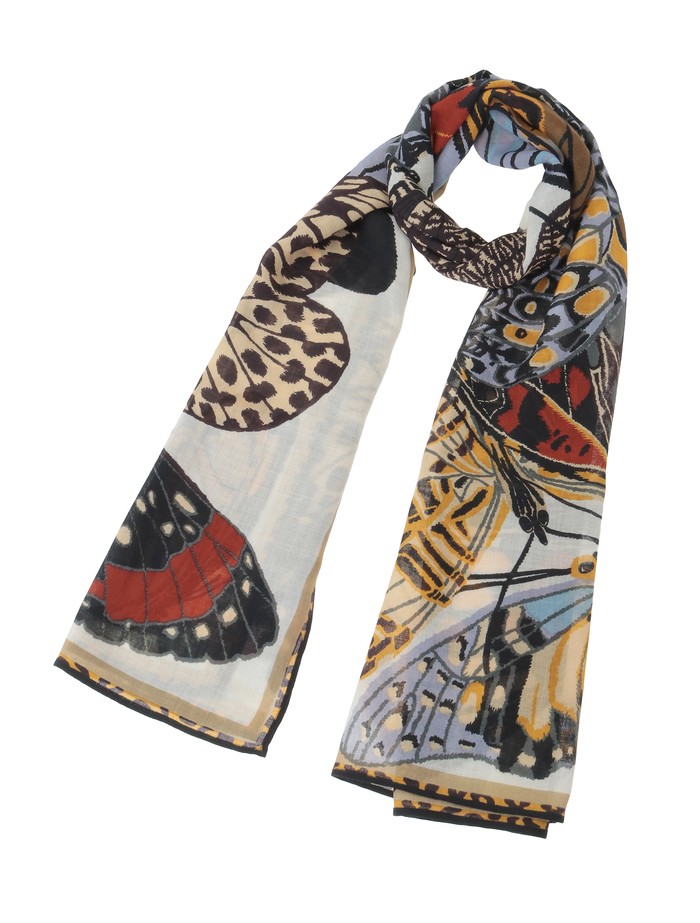 【INOUI EDITIONS/イヌイエディション】ストール/SCARF 70 PAPILLONS 詳細画像 ホワイト 1
