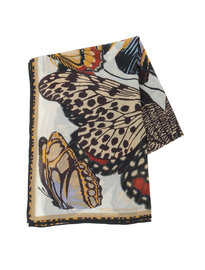 【INOUI EDITIONS/イヌイエディション】ストール/SCARF 70 PAPILLONS 詳細画像 ホワイト 2