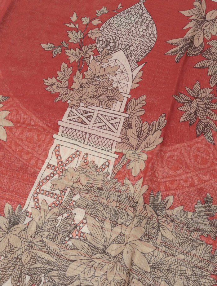 【INOUI EDITIONS/イヌイエディション】ストール/SCARF 80 1889 詳細画像 テラコッタ 5