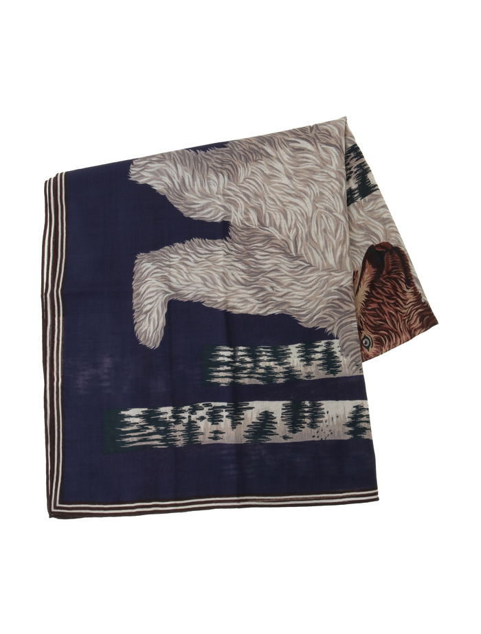 【INOUI EDITIONS/イヌイエディション】スカーフ/SCARF 100 OURS 詳細画像 ネイビー 3