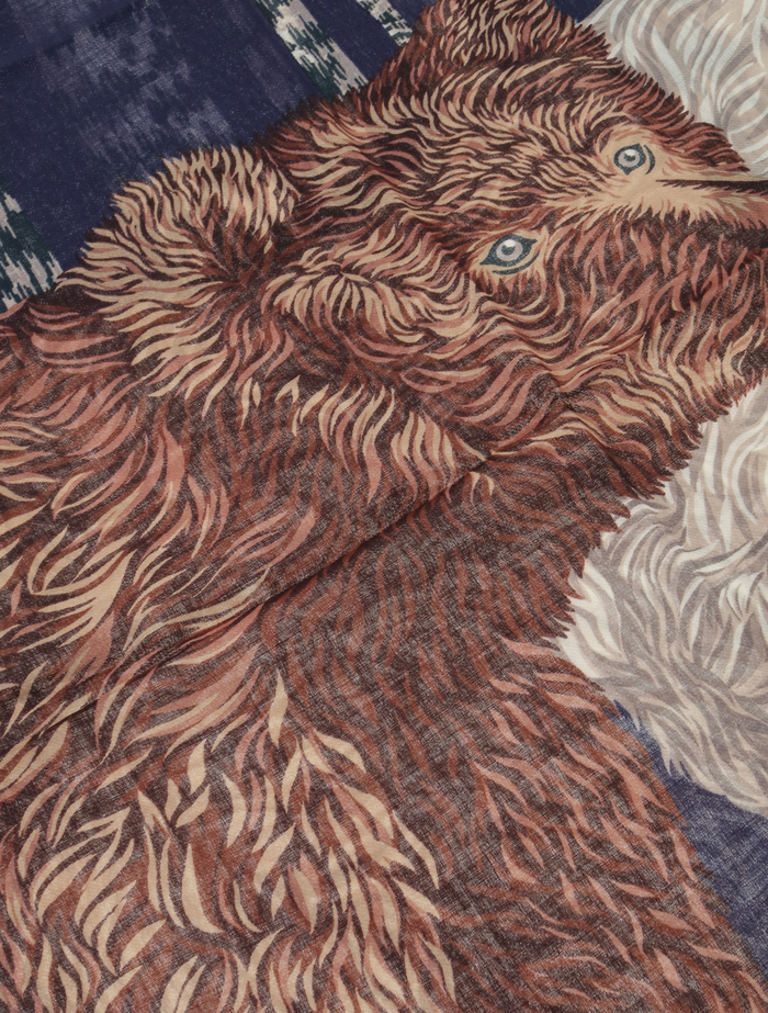 【INOUI EDITIONS/イヌイエディション】スカーフ/SCARF 100 OURS 詳細画像 ネイビー 7