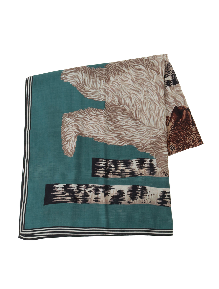 【INOUI EDITIONS/イヌイエディション】スカーフ/SCARF 100 OURS 詳細画像 グリーン 3